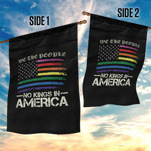 No Kings In America Garden Flag We The People USA LGBTQ Pride Flag TS10 Print Your Wear