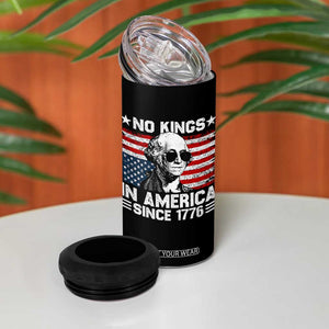 No Kings In America Since 1776 4 in 1 Can Cooler Tumbler George Washington US Flag Upside Down TS10 Print Your Wear