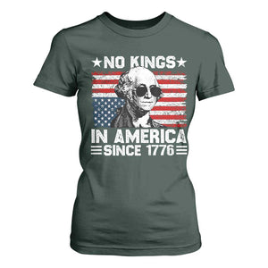 No Kings In America Since 1776 T Shirt For Women George Washington US Flag Upside Down TS10 Dark Forest Green Print Your Wear
