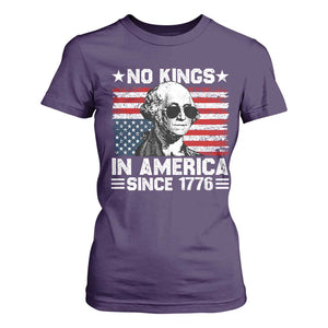 No Kings In America Since 1776 T Shirt For Women George Washington US Flag Upside Down TS10 Purple Print Your Wear