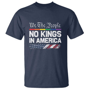 No Kings In America We The People T Shirt LGBTQ Pride American Flag Political TS11 Navy Print Your Wear