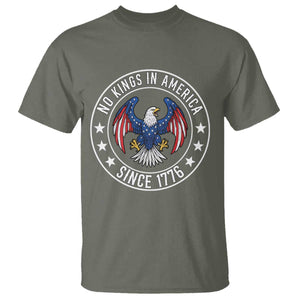 No Kings in America Patriotic Eagle T Shirt Since 1776 4th of July USA Independence Day TS02 Military Green Print Your Wear