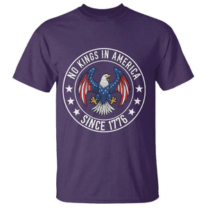 No Kings in America Patriotic Eagle T Shirt Since 1776 4th of July USA Independence Day TS02 Purple Print Your Wear