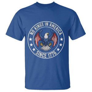 No Kings in America Patriotic Eagle T Shirt Since 1776 4th of July USA Independence Day TS02 Royal Blue Print Your Wear