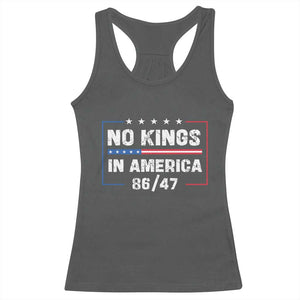 No Kings in America Racerback Tank Top 86 47 Impeach 47 TS10 Dark Heather Print Your Wear
