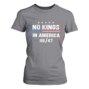 No Kings in America T Shirt For Women 86 47 Impeach 47 TS10 Charcoal Print Your Wear