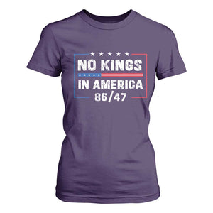 No Kings in America T Shirt For Women 86 47 Impeach 47 TS10 Purple Print Your Wear