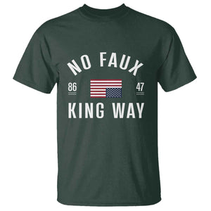 No Kings in America T Shirt US Flag Upside Down TS10 Dark Forest Green Print Your Wear