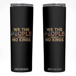 No Kings in USA Skinny Tumbler Vintage Old American Flag We The People TS10 Black Print Your Wear