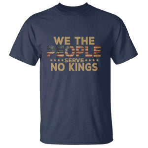No Kings in USA T Shirt Vintage Old American Flag We The People TS10 Navy Print Your Wear