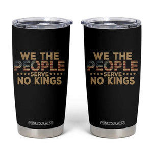 No Kings in USA Tumbler Cup Vintage Old American Flag We The People TS10 Black Print Your Wear