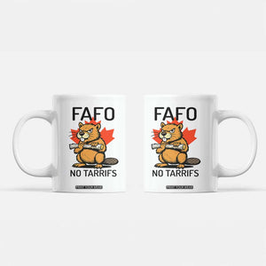 No Tariffs Canada Coffee Mug Never 51st State Canadian Beaver TS02 White Print Your Wear