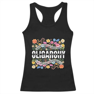 Not My President Subtle Floral Racerback Tank Top Not My Voice Values Beliefs TS02 Black Print Your Wear