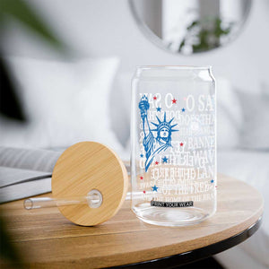O Say Does That Star Spangled Banner Glass Can Patriotic American National Anthem Statue of Liberty TS11 Print Your Wear