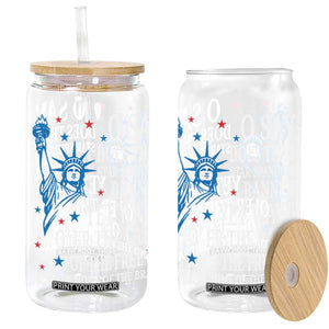 O Say Does That Star Spangled Banner Glass Can Patriotic American National Anthem Statue of Liberty TS11 Black Print Your Wear