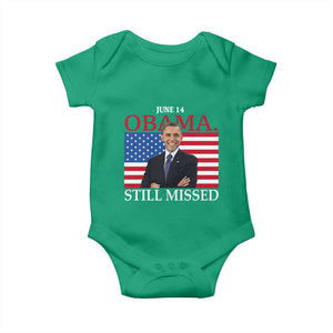 Obama Still Missed Baby Onesie Patriotic Tribute for June 14 TS02 Irish Green Print Your Wear