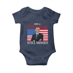 Obama Still Missed Baby Onesie Patriotic Tribute for June 14 TS02 Navy Print Your Wear