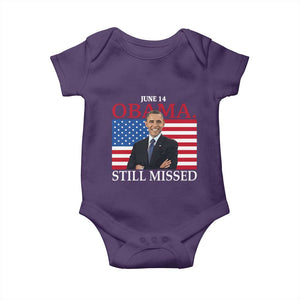 Obama Still Missed Baby Onesie Patriotic Tribute for June 14 TS02 Purple Print Your Wear