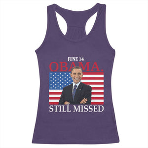 Obama Still Missed Racerback Tank Top Patriotic Tribute for June 14 TS02 Purple Print Your Wear