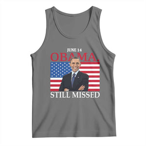 Obama Still Missed Tank Top Patriotic Tribute for June 14 TS02 Black Heather Print Your Wear