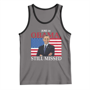 Obama Still Missed Tank Top Patriotic Tribute for June 14 TS02 Deep Heather Black Print Your Wear