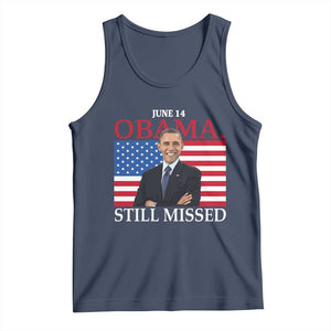 Obama Still Missed Tank Top Patriotic Tribute for June 14 TS02 Navy Print Your Wear