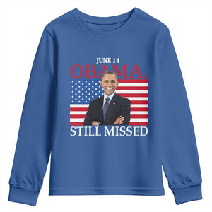 Obama Still Missed Youth Sweatshirt Patriotic Tribute for June 14 TS02 Royal Blue Print Your Wear
