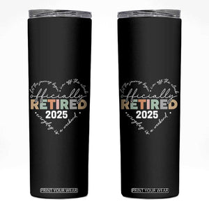Officially Retired 2025 Skinny Tumbler Women Retirement Vintage TS10 Black Print Your Wear