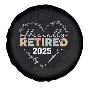 Officially Retired 2025 Spare Tire Cover Women Retirement Vintage TS10 Print Your Wear