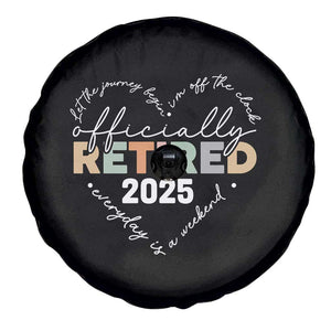 Officially Retired 2025 Spare Tire Cover Women Retirement Vintage TS10 Print Your Wear