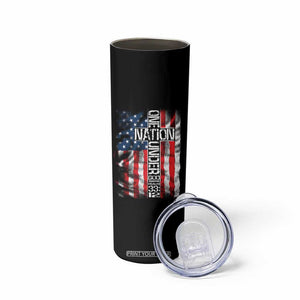 One Nation Under God Skinny Tumbler 4th Of July Patriotic Christian Vintage Cross American Flag TS11 Print Your Wear