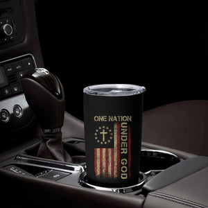 One Nation Under God Tumbler Cup American Flag 4th Of July Patriotic Christian TS10 Print Your Wear
