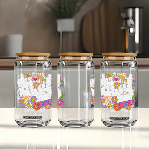 One Way Jesus Glass Can Christian Relgion Retro Hippie TS02 Print Your Wear