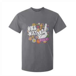 One Way Jesus T Shirt For Kid Christian Relgion Retro Hippie TS02 Charcoal Print Your Wear