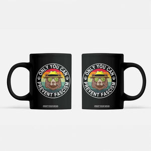 Only You Can Prevent Fascism Coffee Mug Protect National Parks Bear Resist TS02 Black Print Your Wear