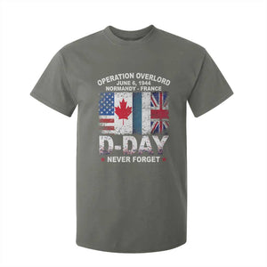 Operation Overlord D Day Normandy France WWII Never Forget T Shirt For Kid TS11 Military Green Print Your Wear