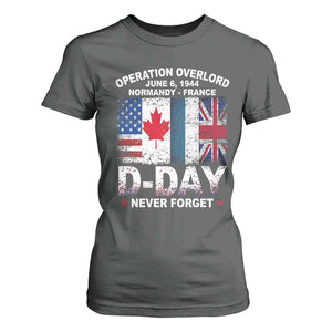 Operation Overlord D Day Normandy France WWII Never Forget T Shirt For Women TS11 Dark Heather Print Your Wear