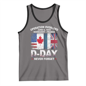 Operation Overlord D Day Normandy France WWII Never Forget Tank Top TS11 Deep Heather Black Print Your Wear