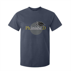 PHD Graduation PhinisheD Degree Doctorate Graduate T Shirt For Kid TS11 Navy Print Your Wear