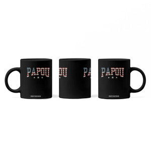 Papou Coffee Mug New Grandpa Fathers Day USA Flag Patriotic TS10 Print Your Wear