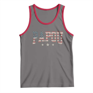 Papou Tank Top New Grandpa Fathers Day USA Flag Patriotic TS10 Deep Heather Red Print Your Wear