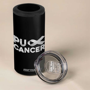 Parkinson's Awareness 4 in 1 Can Cooler Tumbler Puck Farkinsons Parkinson's Silver Gray Ribbon TS02 Print Your Wear