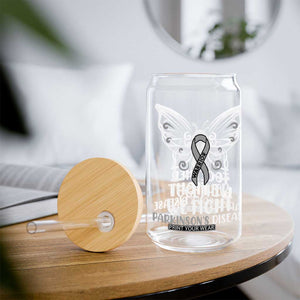 Parkinson's Awareness Glass Can We Fight Together Support Squad Gray Ribbon Butterfly TS02 Print Your Wear