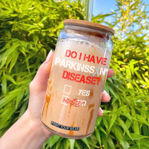 Parkinson's Awareness Glass Can Yes No Warrior Survivor Support TS02 Print Your Wear