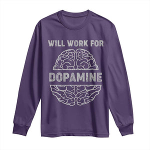 Parkinson's Awareness Long Sleeve Shirt Work For Dopamine Parkinsons Warrior Support TS02 Purple Print Your Wear