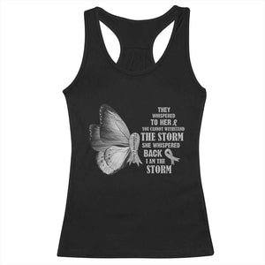 Parkinson's Awareness Racerback Tank Top She Whispered Back I Am The Storm Support Squad TS02 Black Print Your Wear
