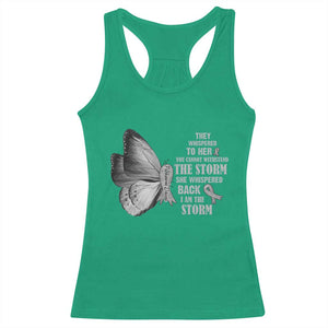Parkinson's Awareness Racerback Tank Top She Whispered Back I Am The Storm Support Squad TS02 Irish Green Print Your Wear