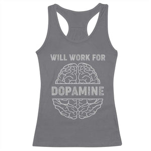 Parkinson's Awareness Racerback Tank Top Work For Dopamine Parkinsons Warrior Support TS02 Charcoal Print Your Wear