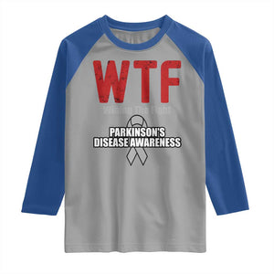 Parkinson's Awareness Raglan Shirt WTF Winning The Fight Gray Ribbon Support Parkinsons Warriror TS02 Sport Gray Royal Print Your Wear