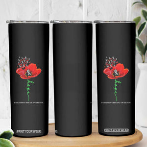 Parkinson's Awareness Skinny Tumbler Faith Hope Tulips Support Parkinsons Warrior TS02 Print Your Wear